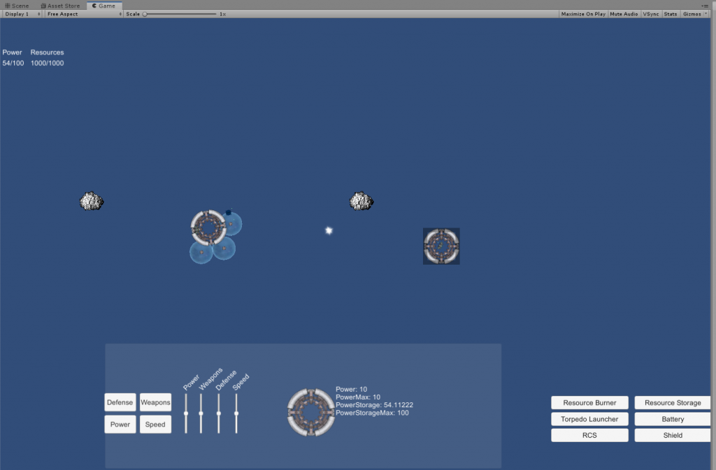Spaceship Building and Command RTS Game